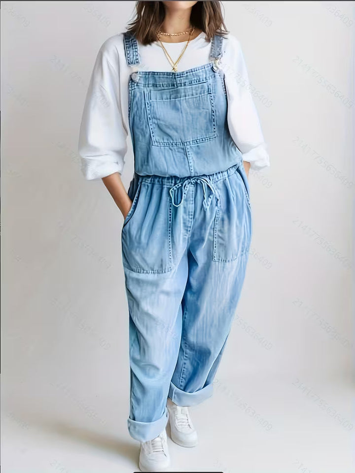 Laurence™ | Salopette en denim décontractée à bretelles