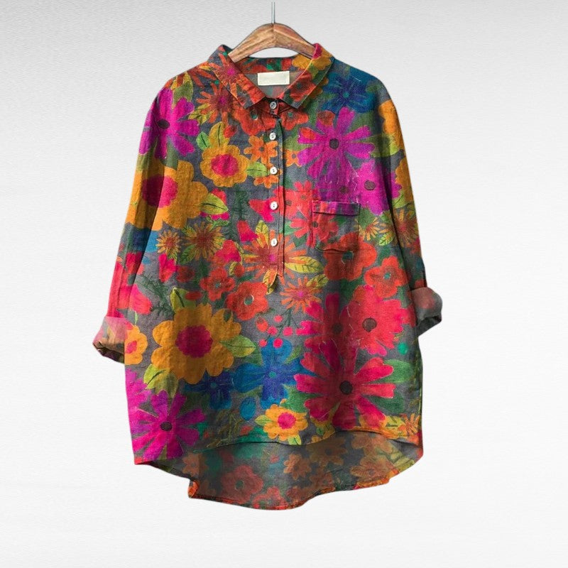 Firmine | Blouse en Lin Élégante pour l'Été