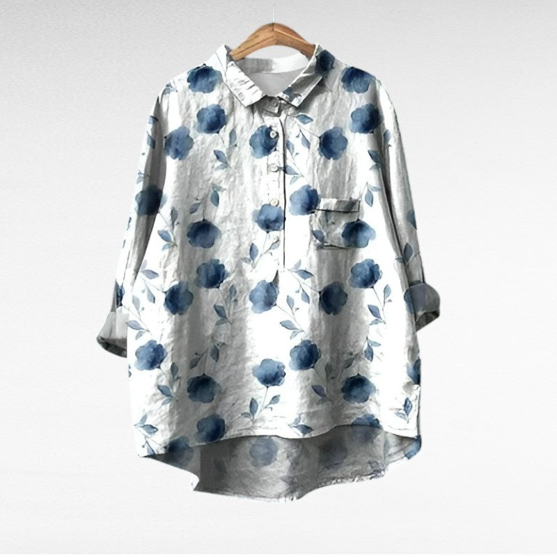 Clara | Blouse en Lin Élégante pour l'Été