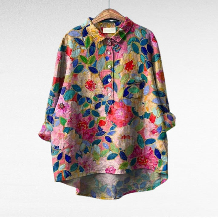 Solveig | Blouse en Lin Élégante pour l'Été