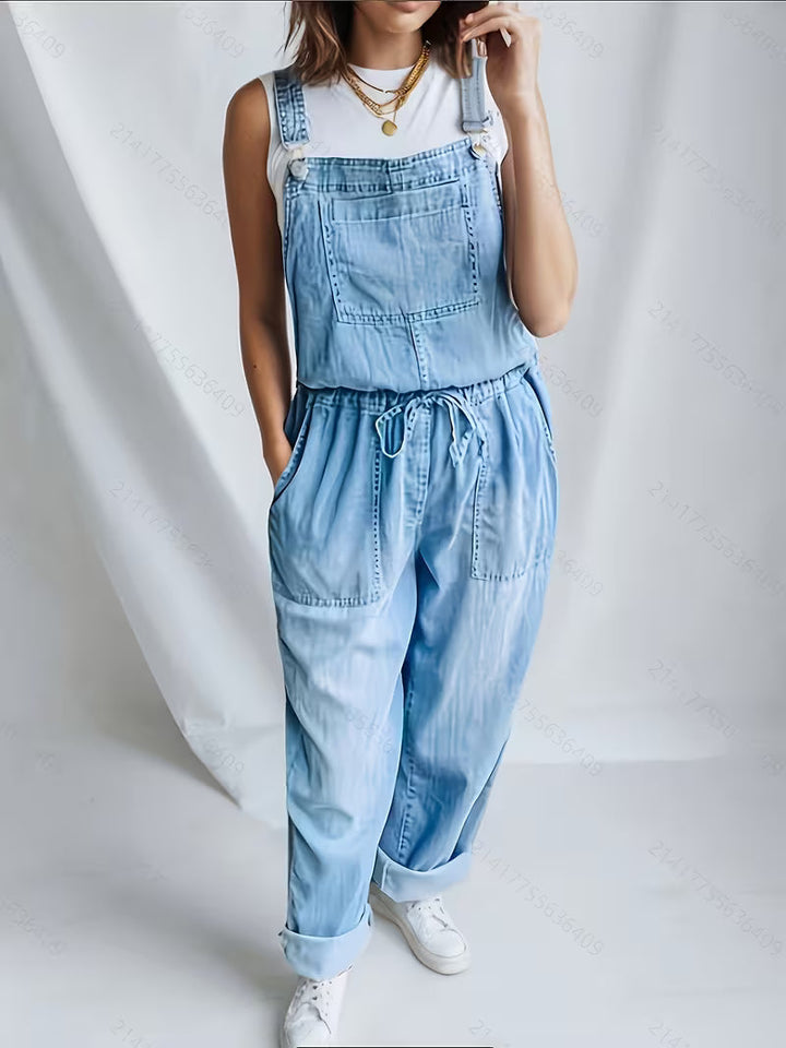 Laurence™ | Salopette en denim décontractée à bretelles