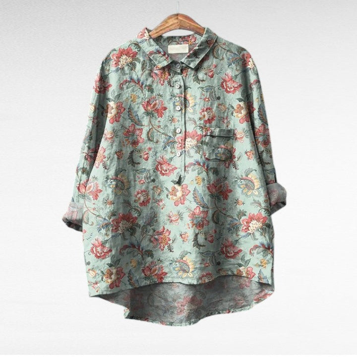 Solveig | Blouse en Lin Élégante pour l'Été