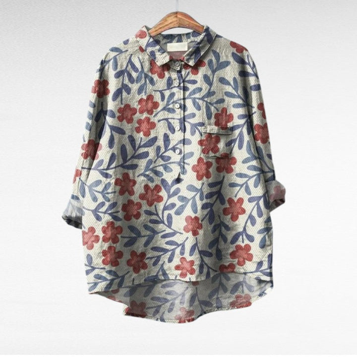 Solveig | Blouse en Lin Élégante pour l'Été