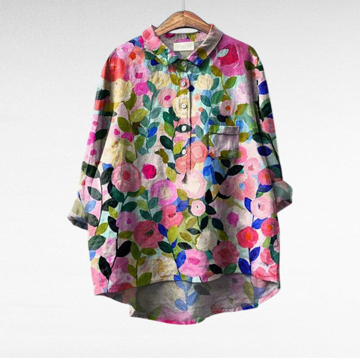Solveig | Blouse en Lin Élégante pour l'Été