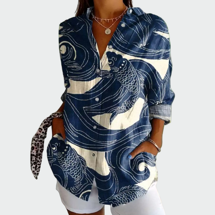 Chemise Élégante avec Imprimé Floral