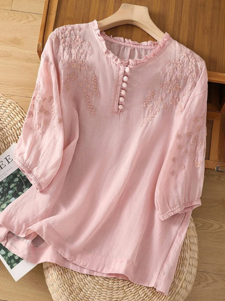 Justine | Blouse en Coton et Lin