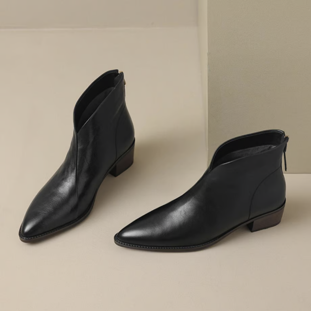 Aurélie - Bottines de Luxe à Talon Bas