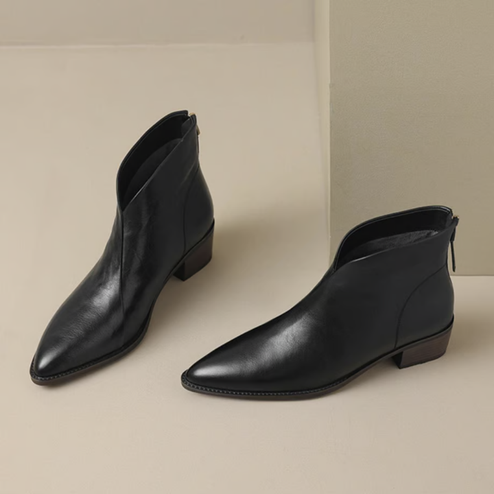 Aurélie - Bottines de Luxe à Talon Bas