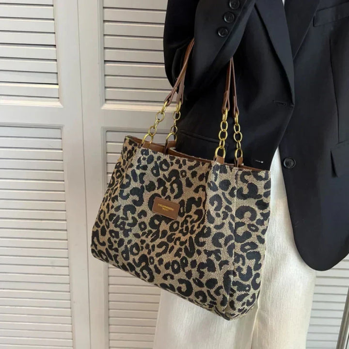 Sac fourre-tout léopard avec imprimé sauvage