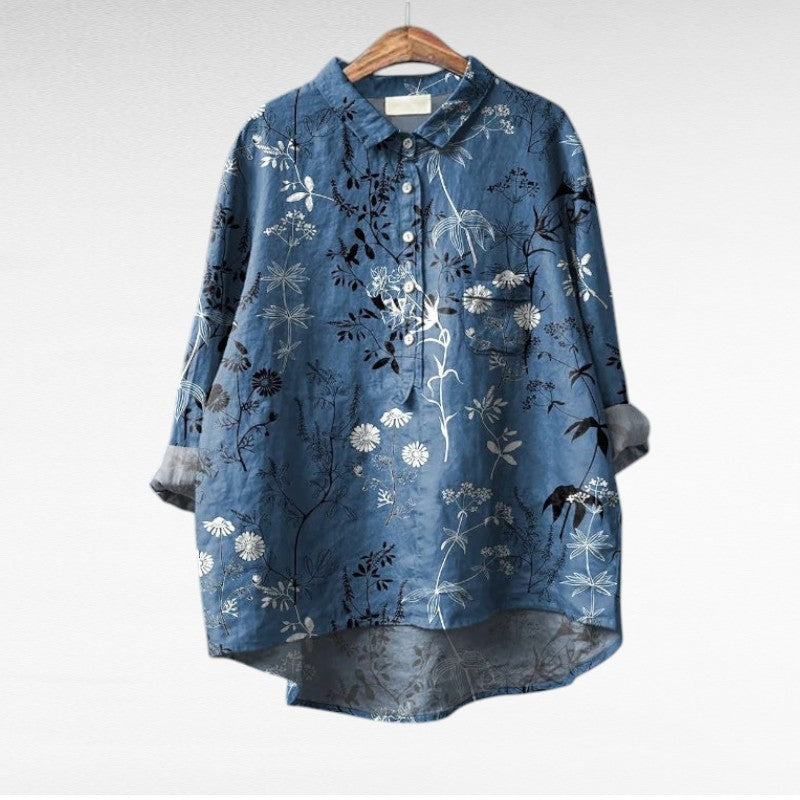 Solveig | Blouse en Lin Élégante pour l'Été