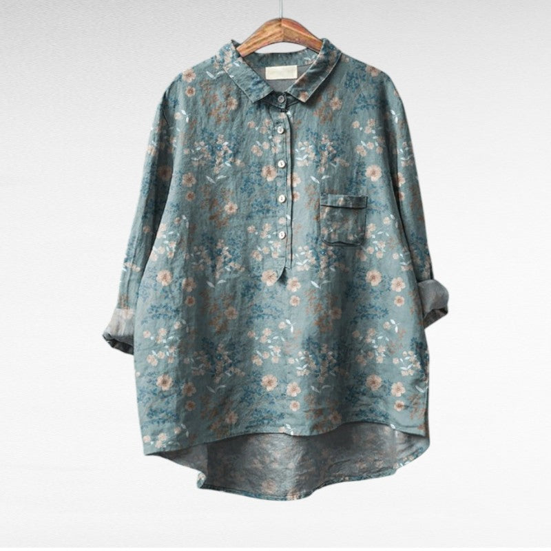 Solveig | Blouse en Lin Élégante pour l'Été