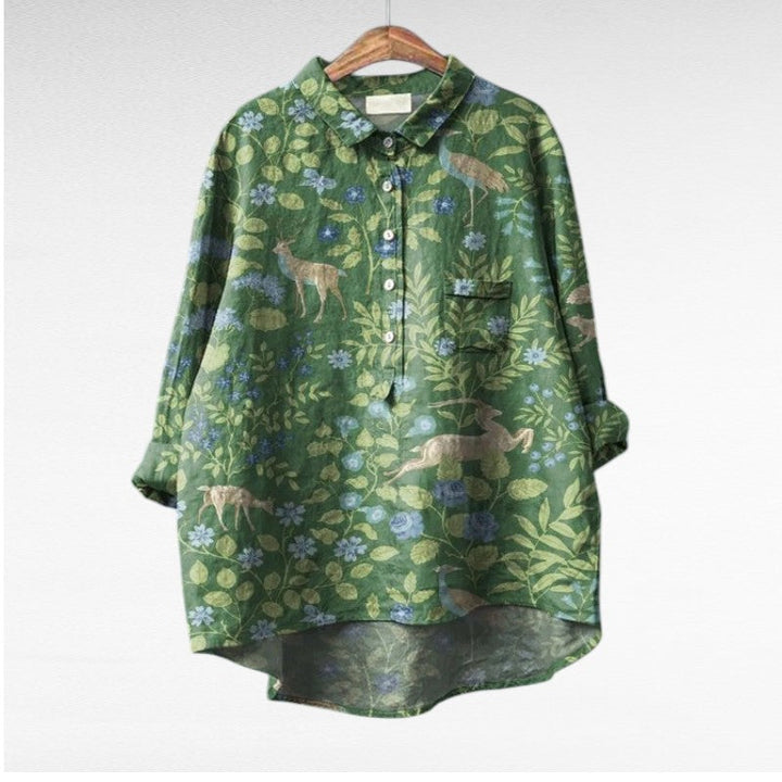 Solveig | Blouse en Lin Élégante pour l'Été
