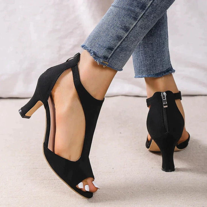 Emmanuelle | Sandales à Talons Hauts avec Bout Découpé