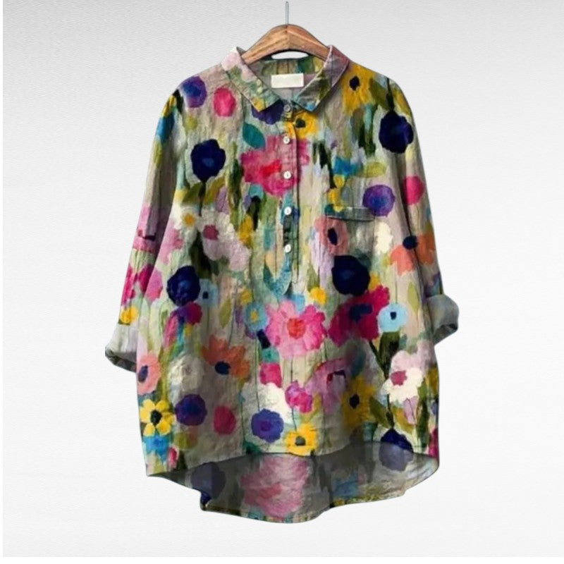Solveig | Blouse en Lin Élégante pour l'Été
