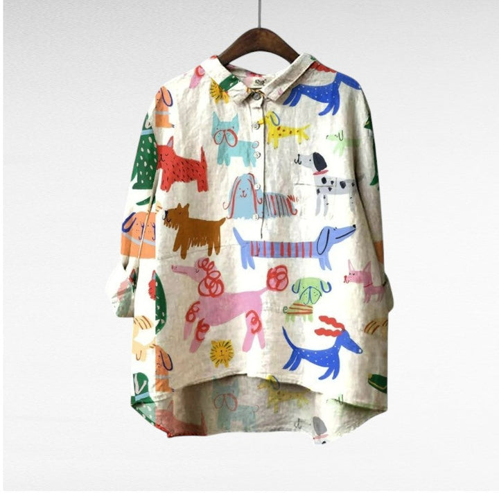Louise | Blouse en Lin Élégante pour l'Été