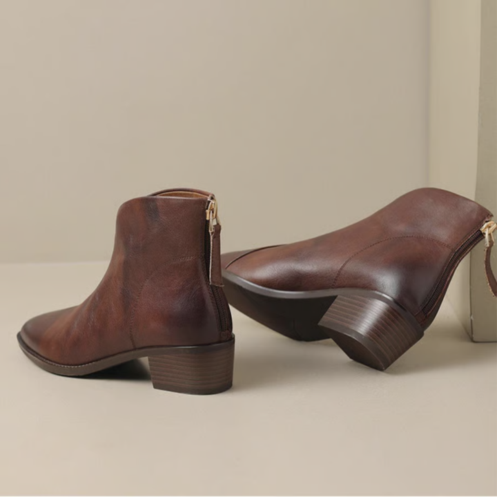 Aurélie - Bottines de Luxe à Talon Bas