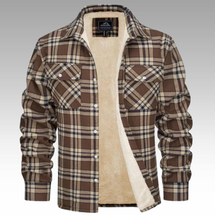 Isidore - Veste Trucker Rayée en Fleece