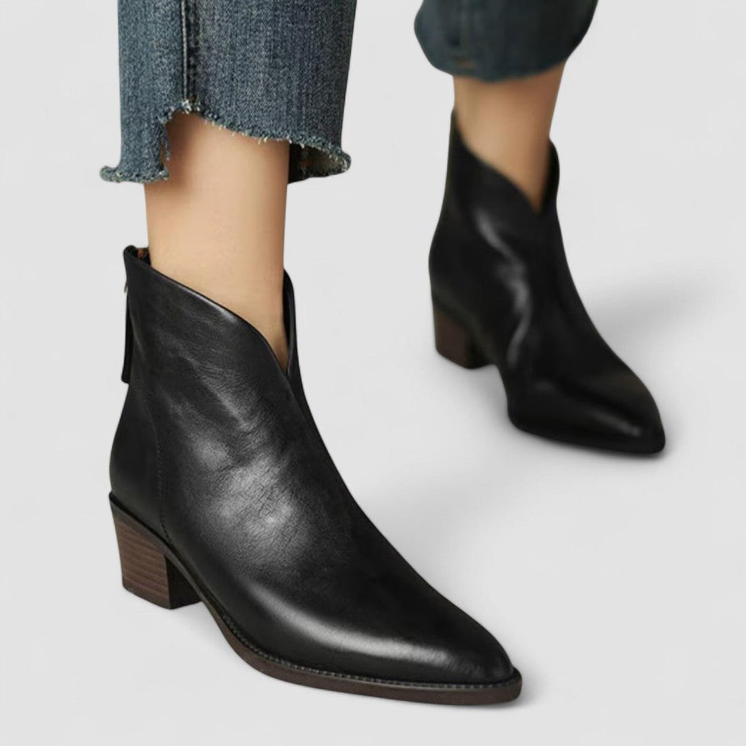 Aurélie - Bottines de Luxe à Talon Bas