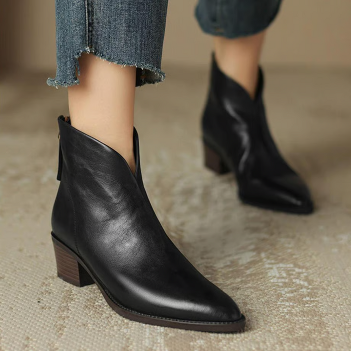 Aurélie - Bottines de Luxe à Talon Bas