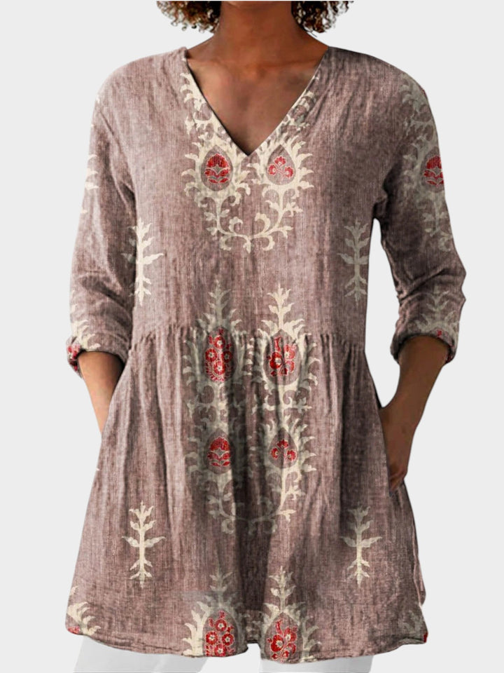 Anaïs | Blouse Longue avec Décolleté en V