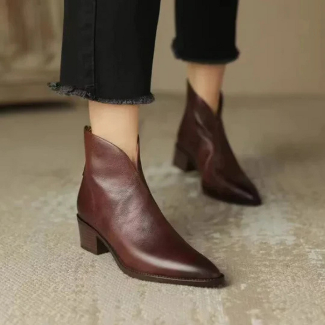 Aurélie - Bottines de Luxe à Talon Bas