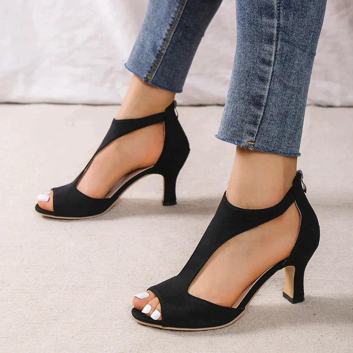 Emmanuelle | Sandales à Talons Hauts avec Bout Découpé