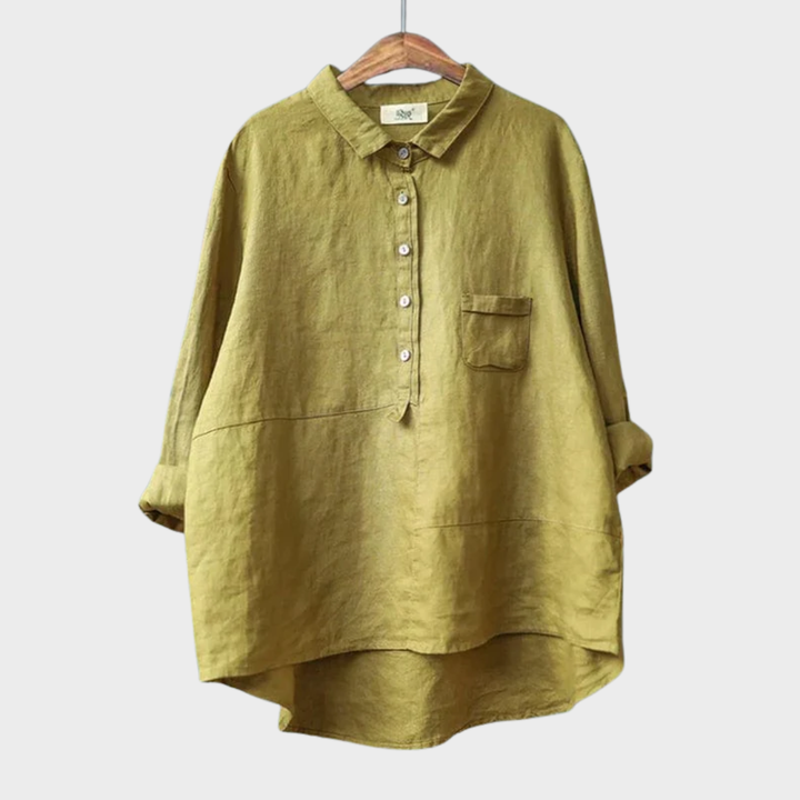 Olympe | Blouse en Lin Élégante pour l'Été