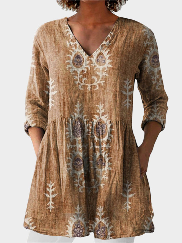 Anaïs | Blouse Longue avec Décolleté en V