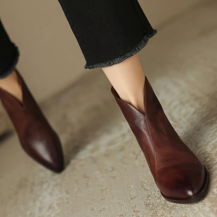 Aurélie - Bottines de Luxe à Talon Bas