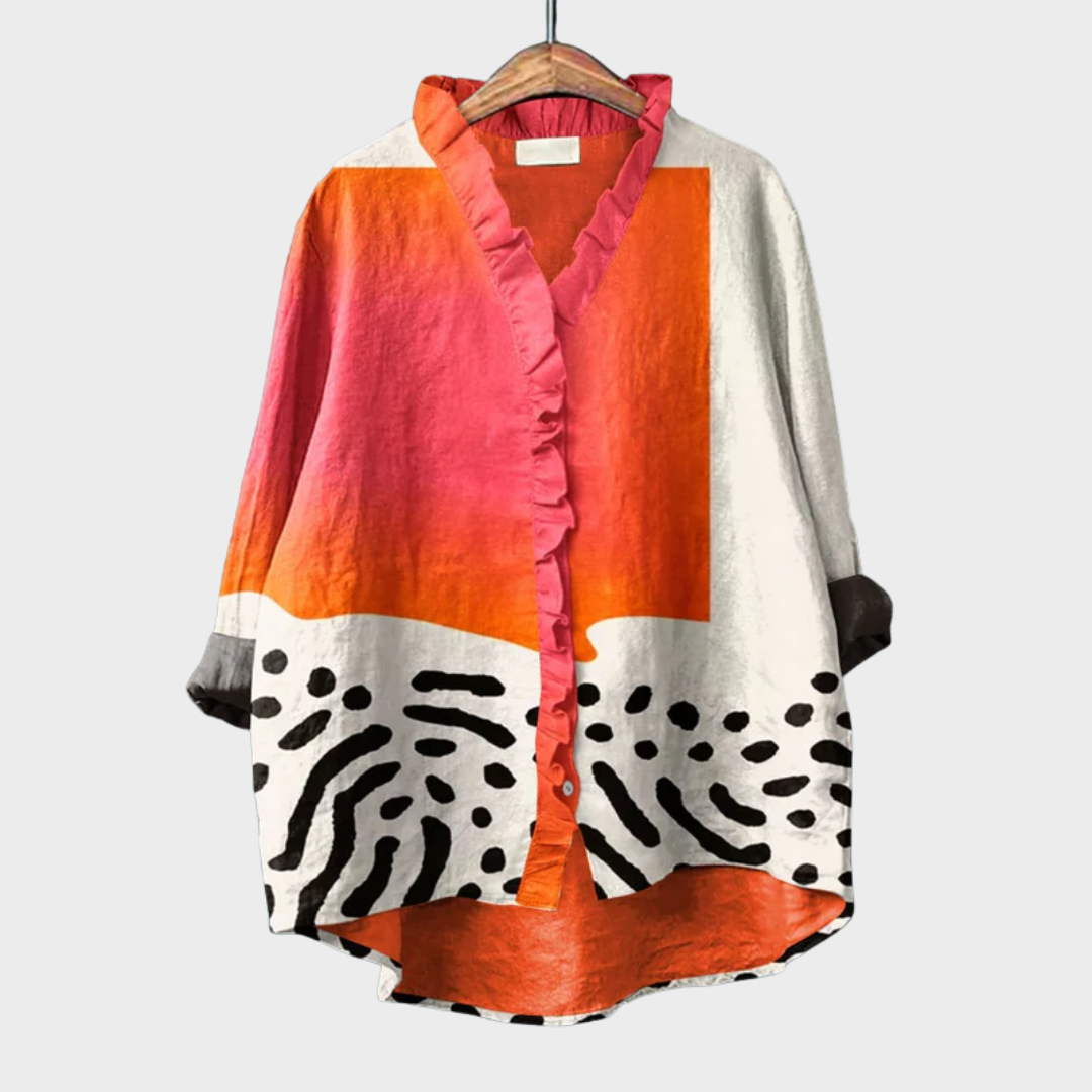 Laurene | Blouse en Lin Élégante d'Été