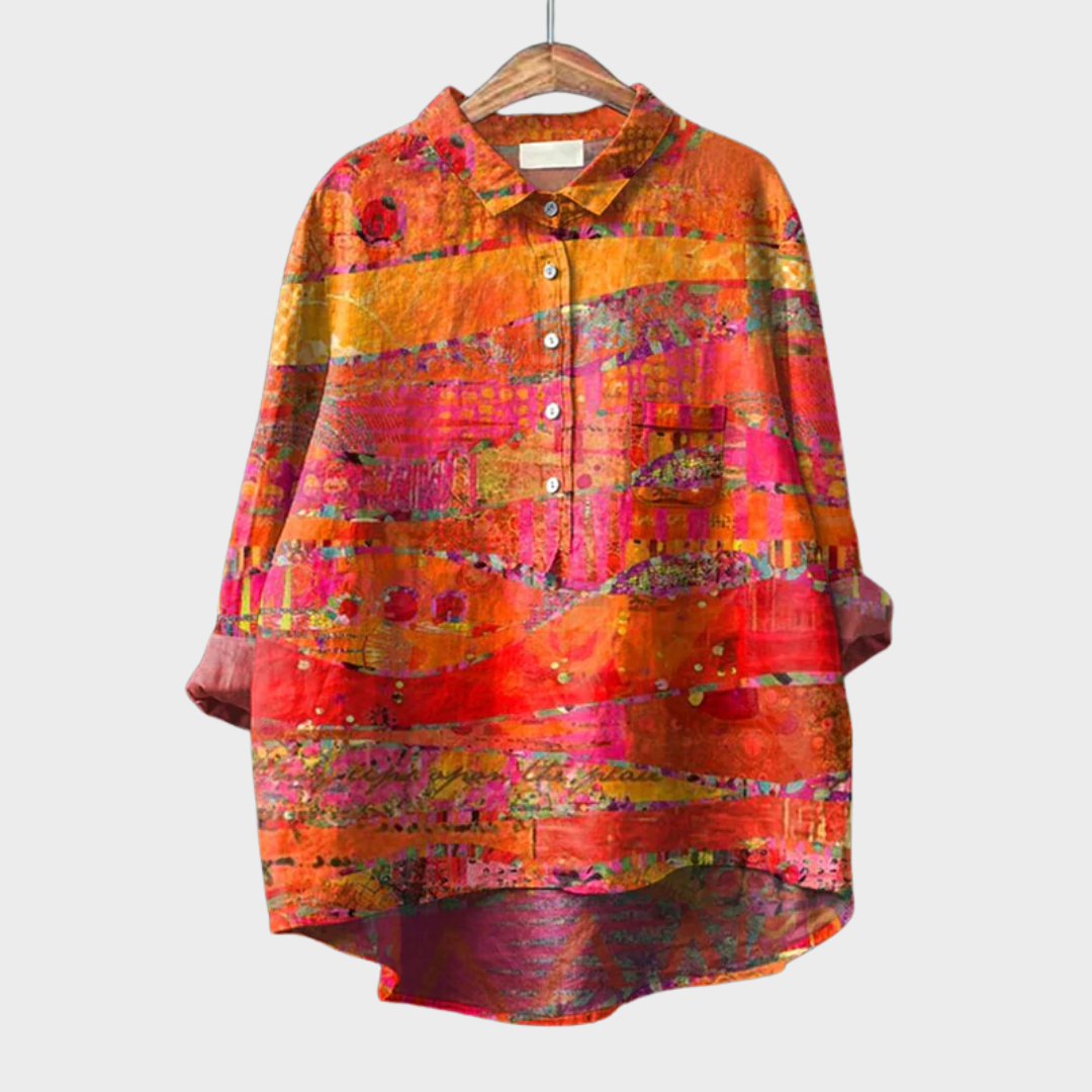 Flavienne | Blouse en Lin Élégante d'Été