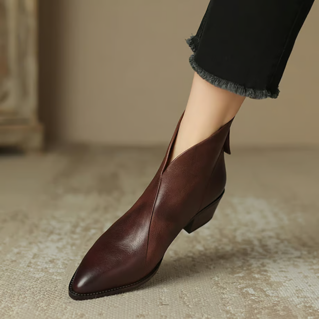 Aurélie - Bottines de Luxe à Talon Bas