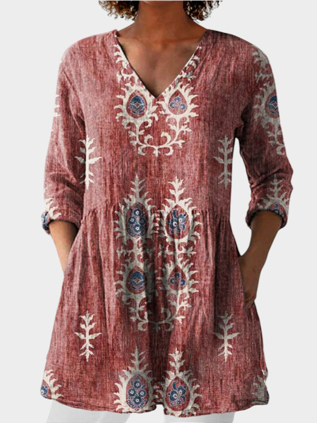 Anaïs | Blouse Longue avec Décolleté en V