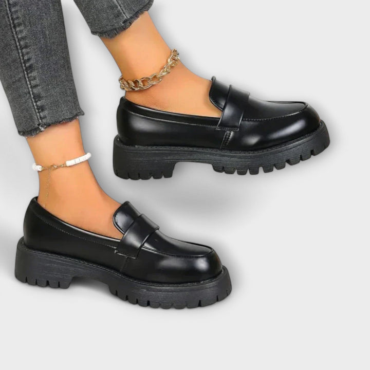 Agnès | Mocassin pour femmes avec design orthopédique et talon en satin