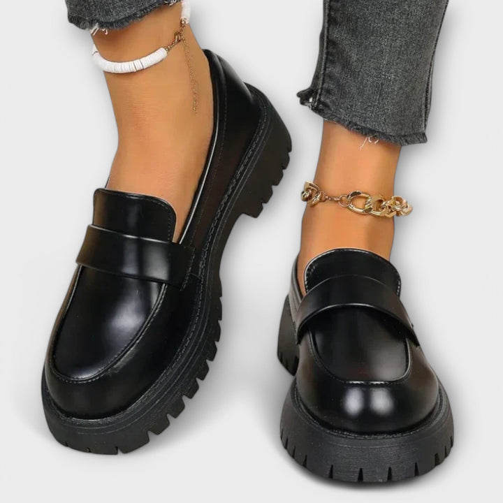 Agnès | Mocassin pour femmes avec design orthopédique et talon en satin