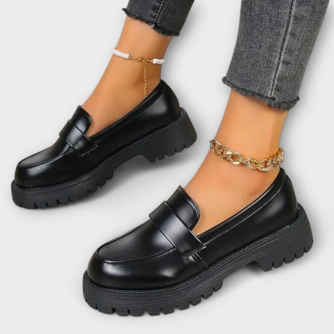 Agnès | Mocassin pour femmes avec design orthopédique et talon en satin