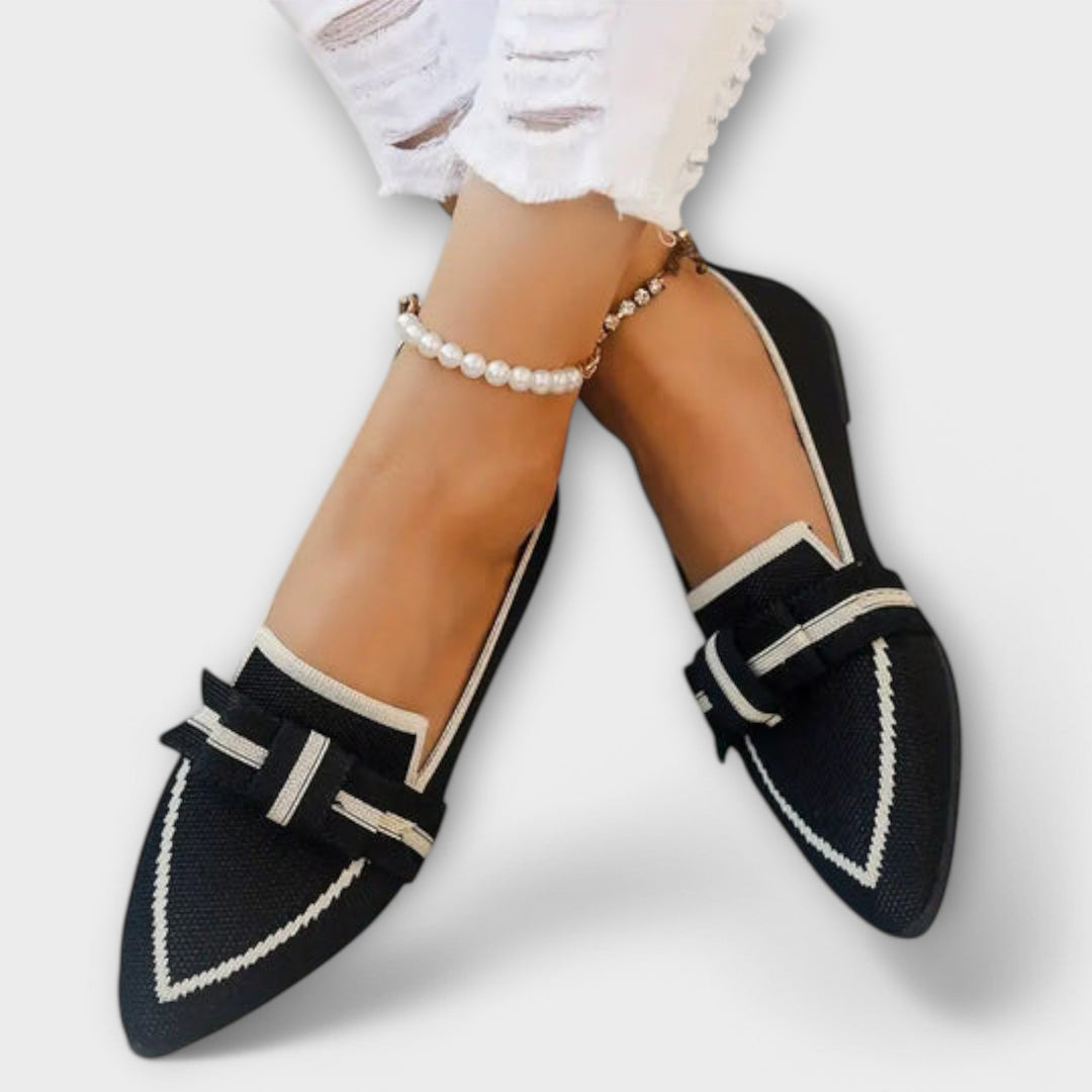 Nadège | Chaussures plates pour femmes avec nœud