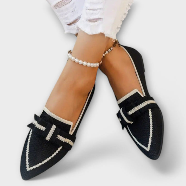 Nadège | Chaussures plates pour femmes avec nœud