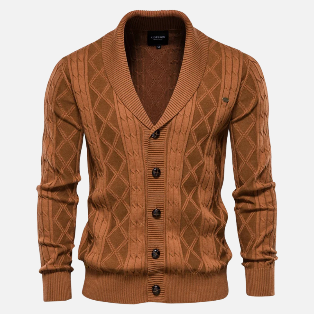 Ilan - Cardigan Argyle Mélange Doux
