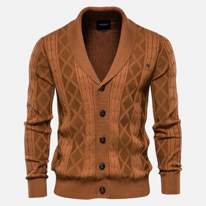 Ilan - Cardigan Argyle Mélange Doux