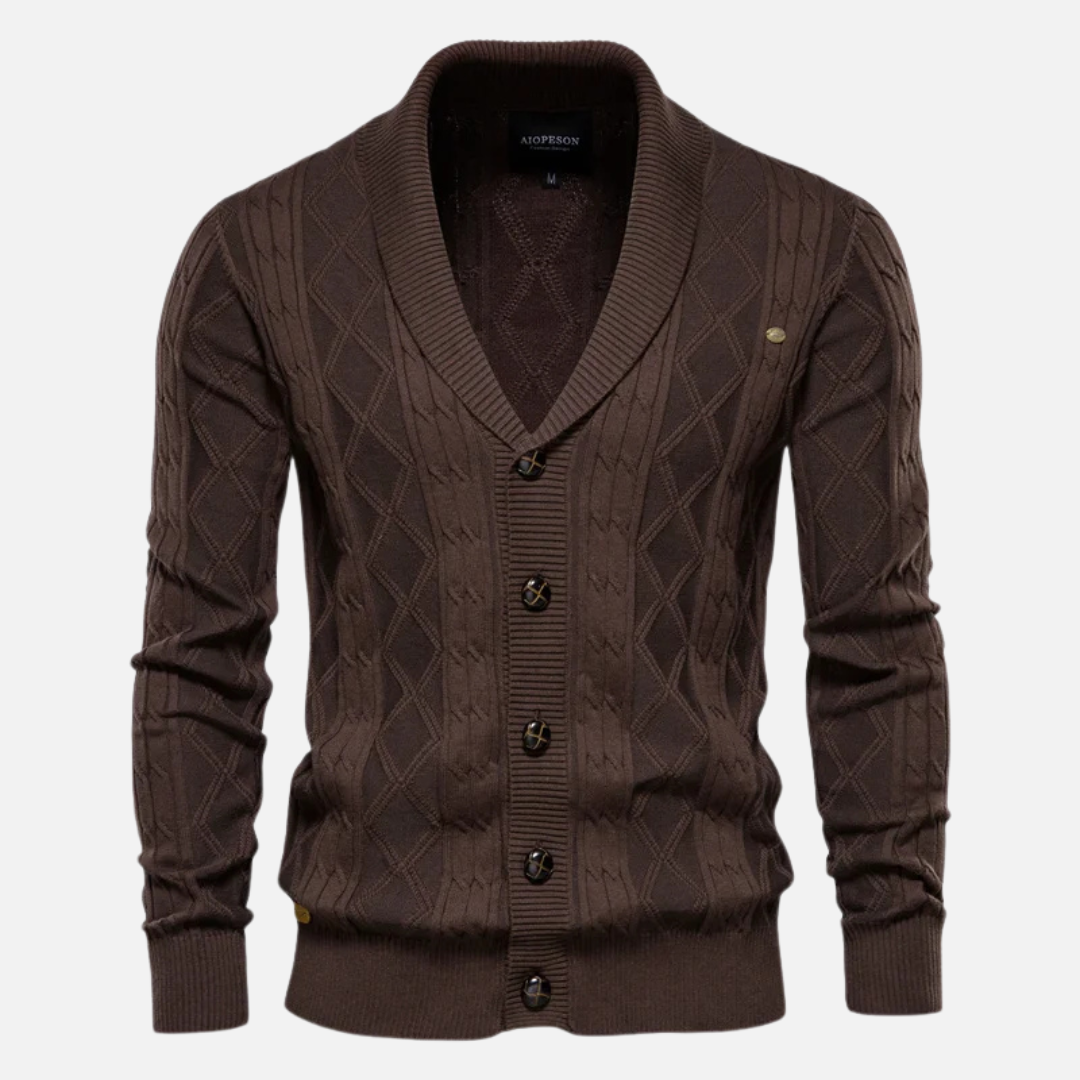 Ilan - Cardigan Argyle Mélange Doux