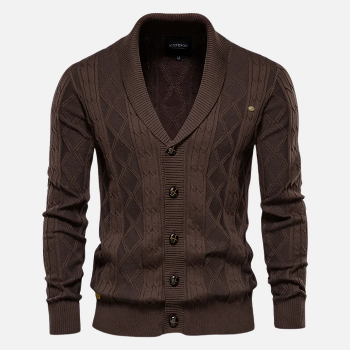 Ilan - Cardigan Argyle Mélange Doux