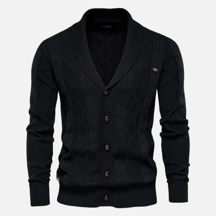 Ilan - Cardigan Argyle Mélange Doux