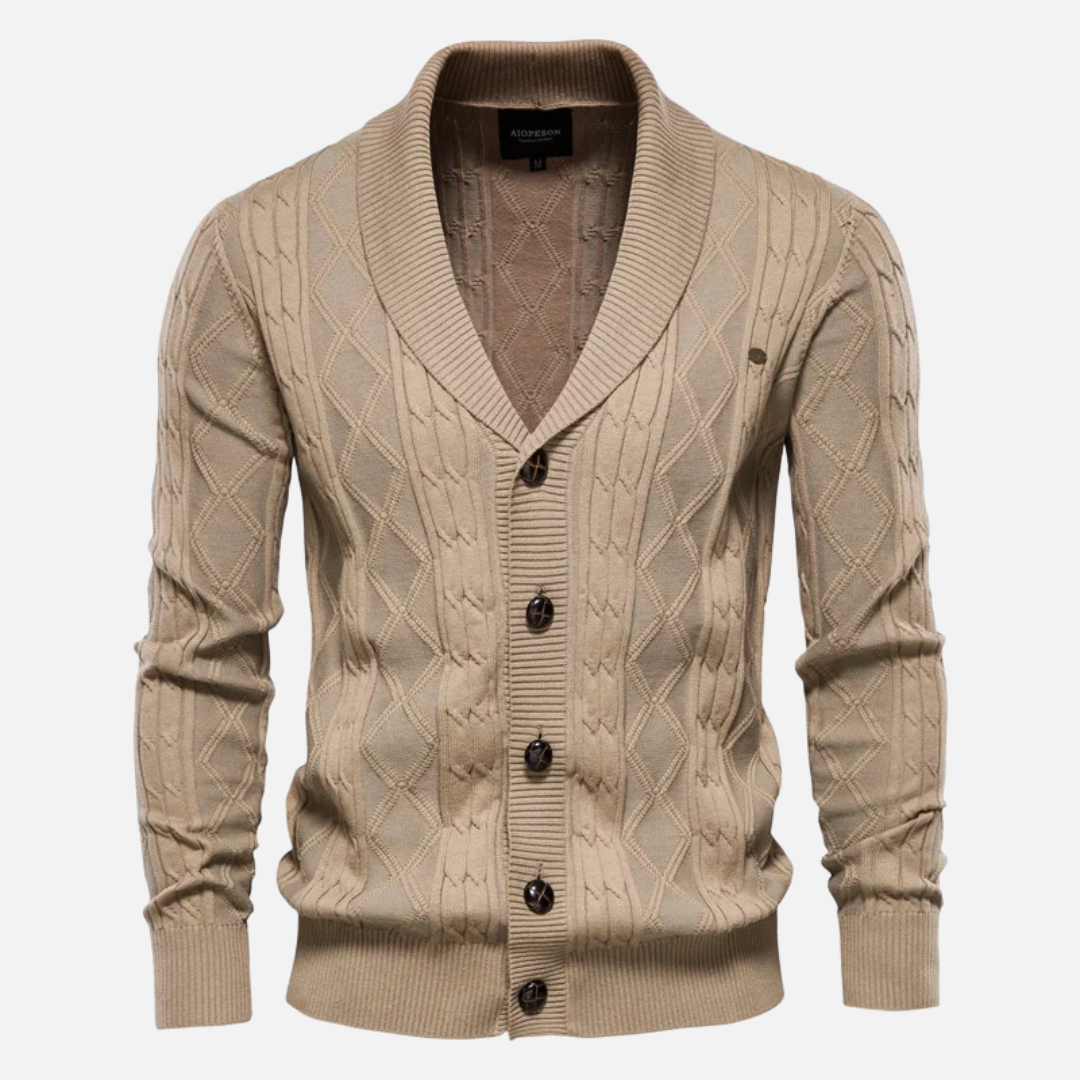 Ilan - Cardigan Argyle Mélange Doux