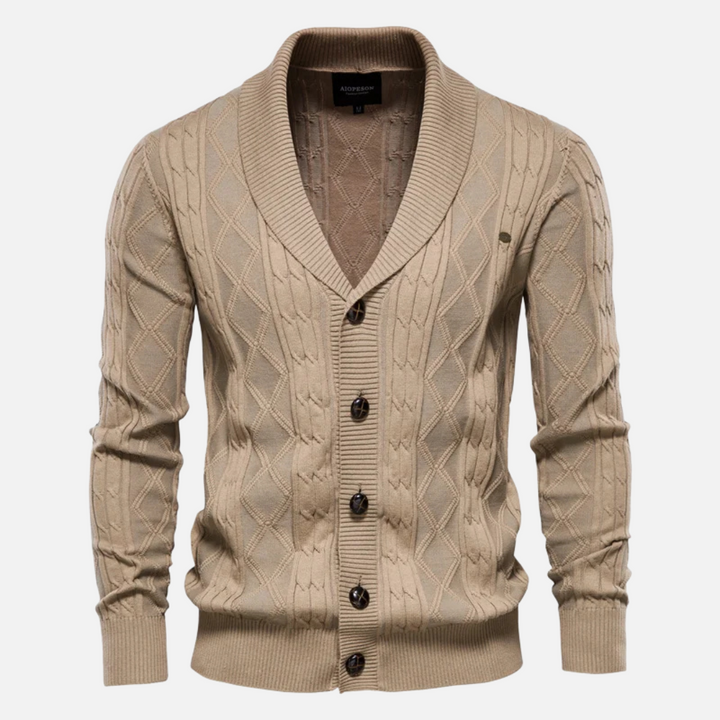 Ilan - Cardigan Argyle Mélange Doux