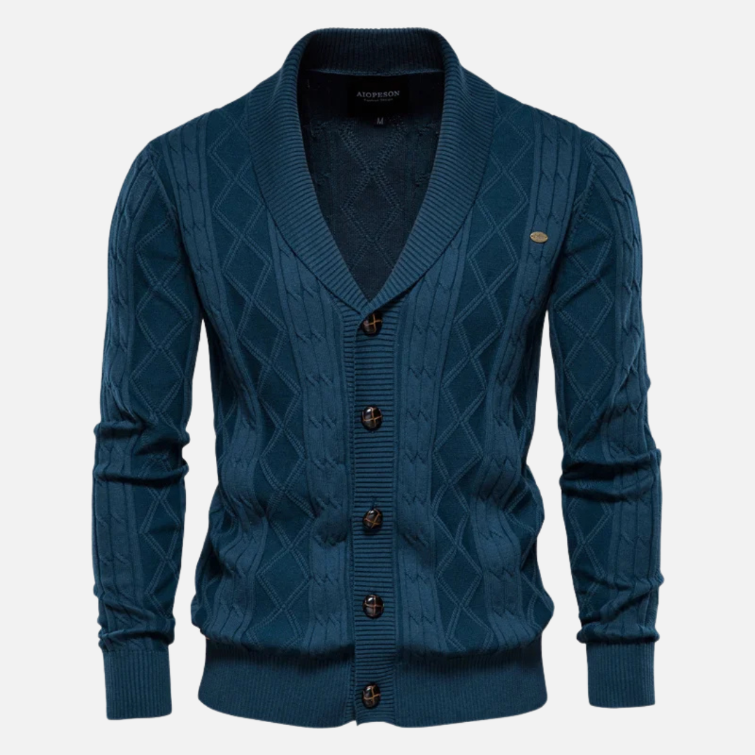 Ilan - Cardigan Argyle Mélange Doux