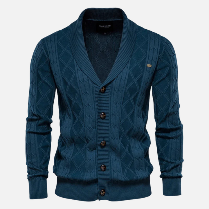 Ilan - Cardigan Argyle Mélange Doux