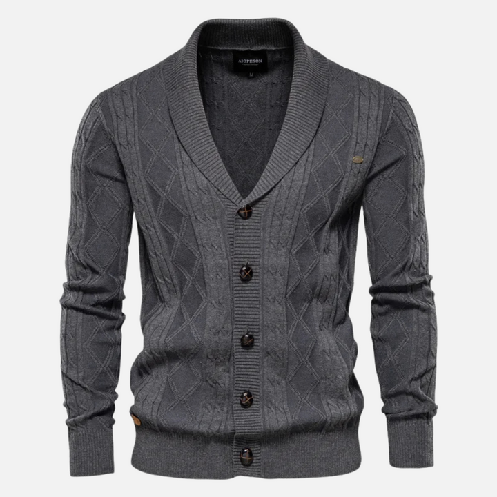 Ilan - Cardigan Argyle Mélange Doux