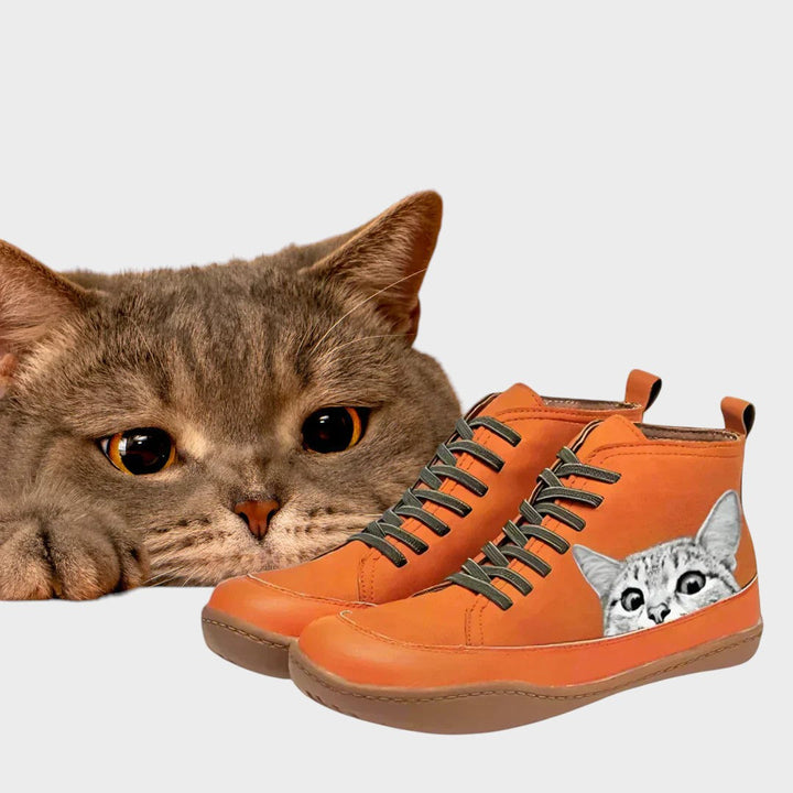 Élise - Bottes en Cuir pour Amateurs de Chats