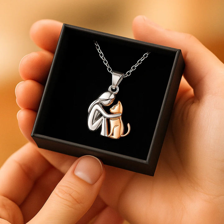 Collier Chat Étreinte
